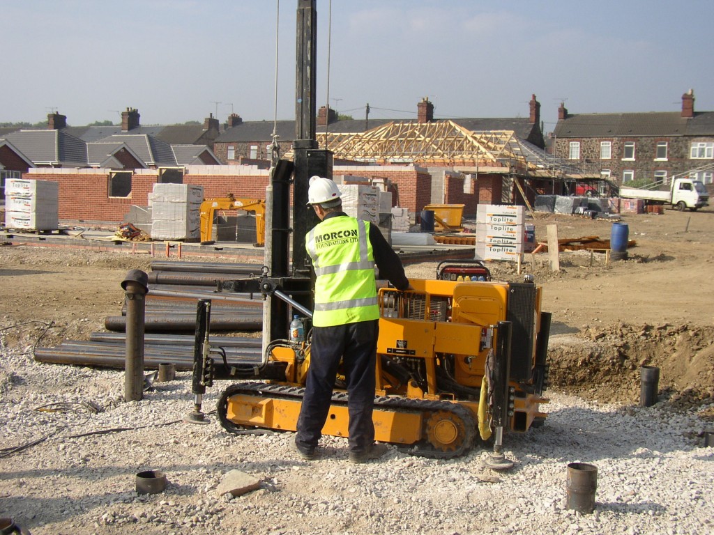 Installation of mini piles for new build domestic property.