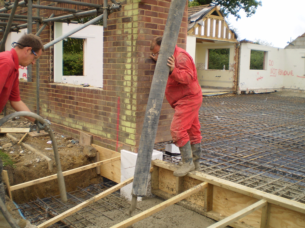 Farmhouse underpinning and foundation extension